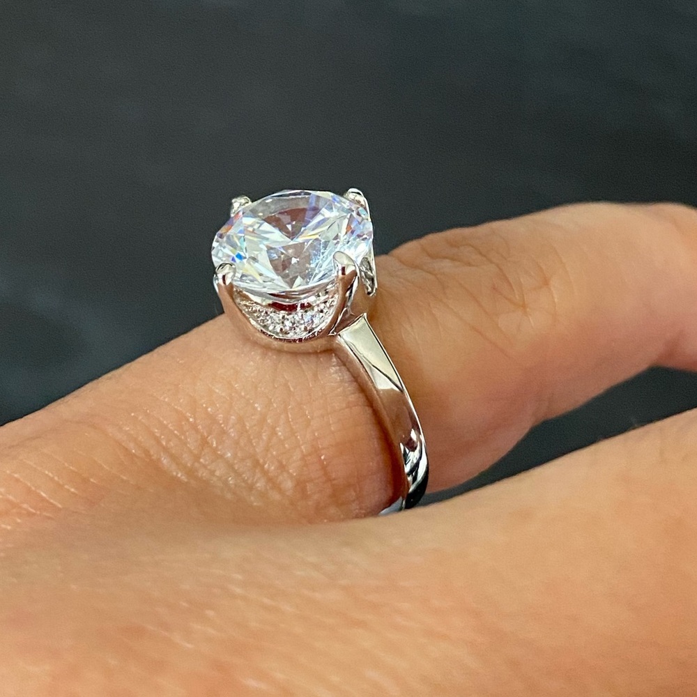 4ct Solitaire Engagement Ring Size 5 - image 3